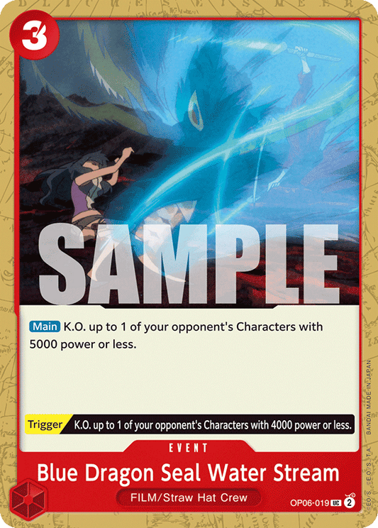 OP06-019 - Blue Dragon Seal Water Stream - Uncommon