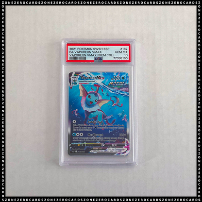 Pokemon TCG PSA 10 - Vaporeon VMAX SWSH182 - SWSH Black Star Promo