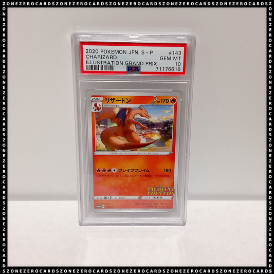 Pokemon Japanese PSA 10- Charizard 143/S-P - Illustration Grand Prix