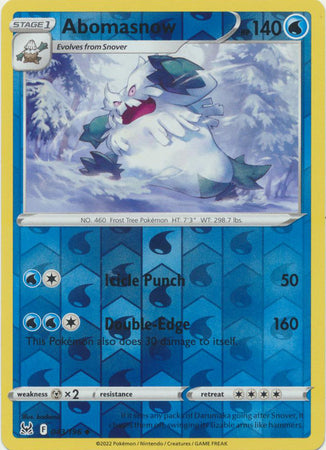 Abomasnow - 043/196 - Uncommon Reverse Holo - Lost Origin