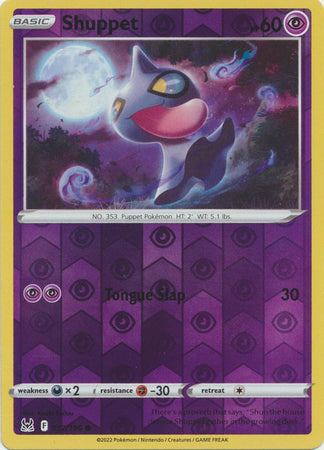 Shuppet - 072/195 - Common Reverse Holo - Lost Origin