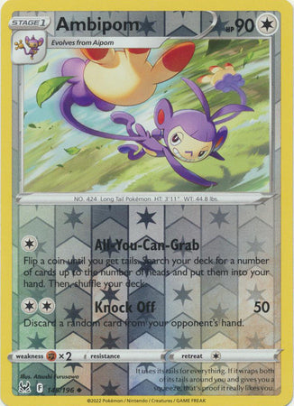 Ambipom - 145/196 - Uncommon Reverse Holo - Lost Origin