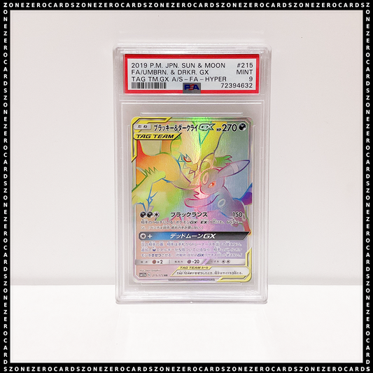 Pokemon Japanese PSA 9 - Umbreon & Darkrai GX 215/173 - Tag Team GX All Stars