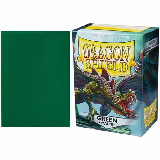 Dragon Shield - Green MATTE Sleeves - Standard 100ct - 66x91mm