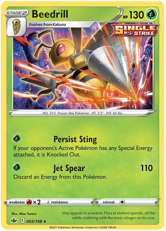 Beedrill - 003/198 - Holo Rare - Chilling Reign