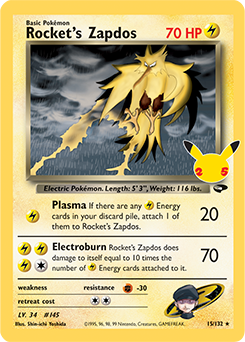 Rocket's Zapdos - 15/132 - Classic Collection - Celebrations