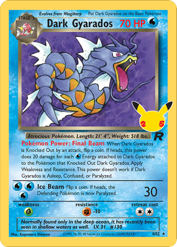 Dark Gyarados - 8/82 - Classic Collection - Celebrations