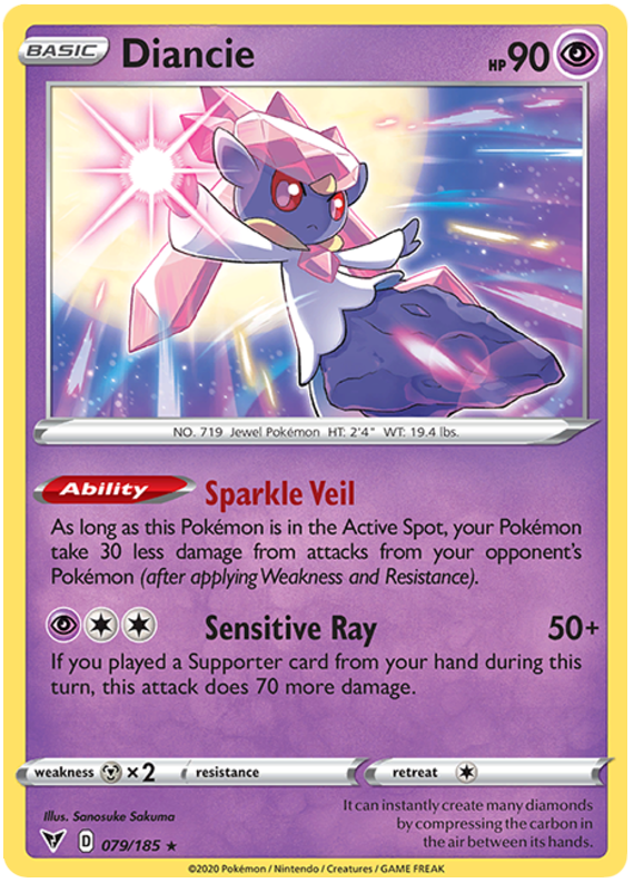 Diancie - 079/185 - Holo Rare - Vivid Voltage