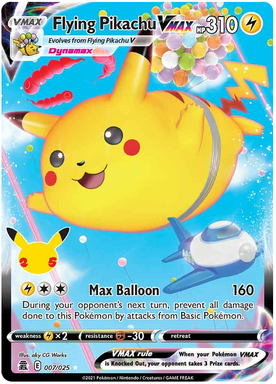 Flying Pikachu VMAX - 007/025 - Ultra Rare - Celebrations