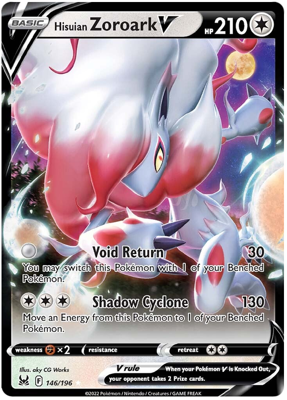 Hisuian Zoroark V - 146/196 - Ultra Rare - Lost Origin