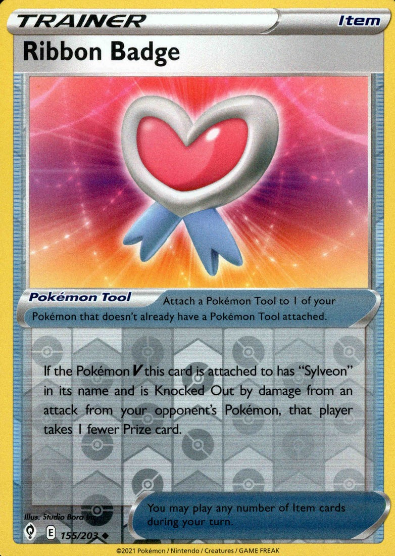 Ribbon Badge - 155/203 - Uncommon Reverse Holo - Evolving Skies