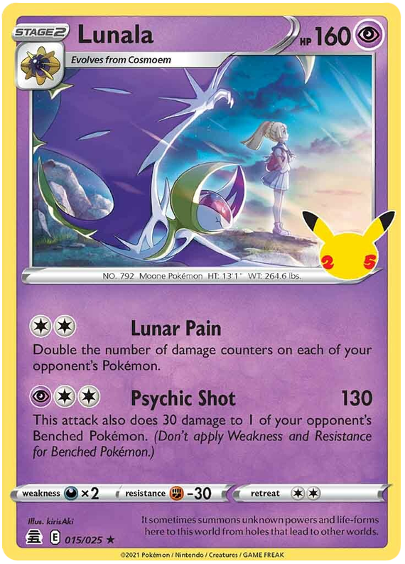 Lunala - 015/025 - Holo Rare - Celebrations