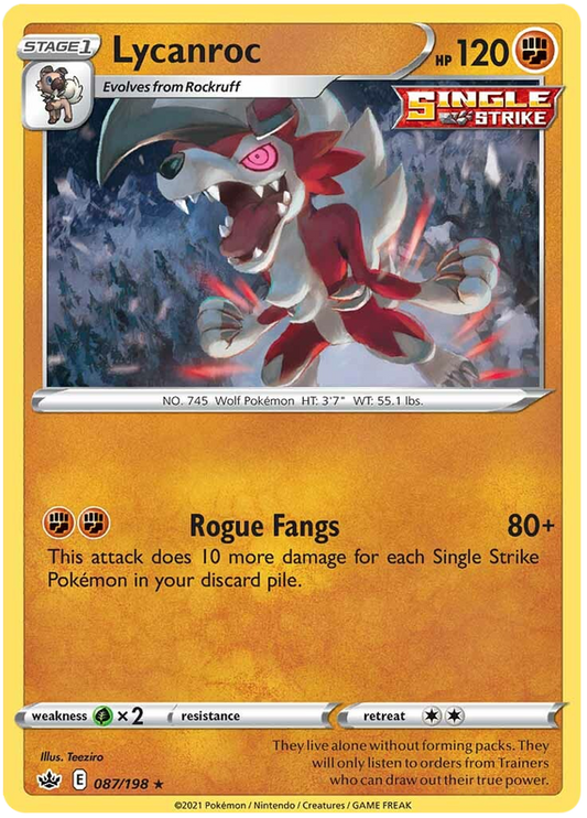 Lycanroc - 087/198 - Holo Rare - Chilling Reign