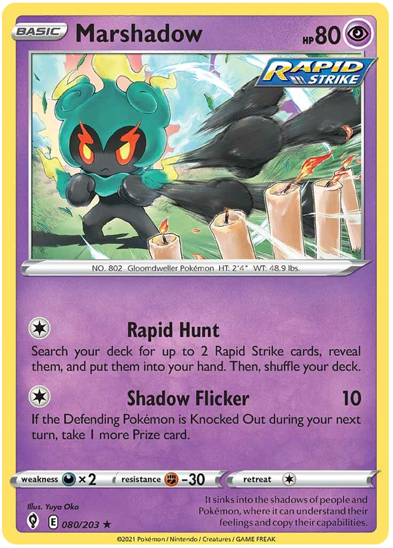 Marshadow - 080/203 - Holo Rare - Evolving Skies