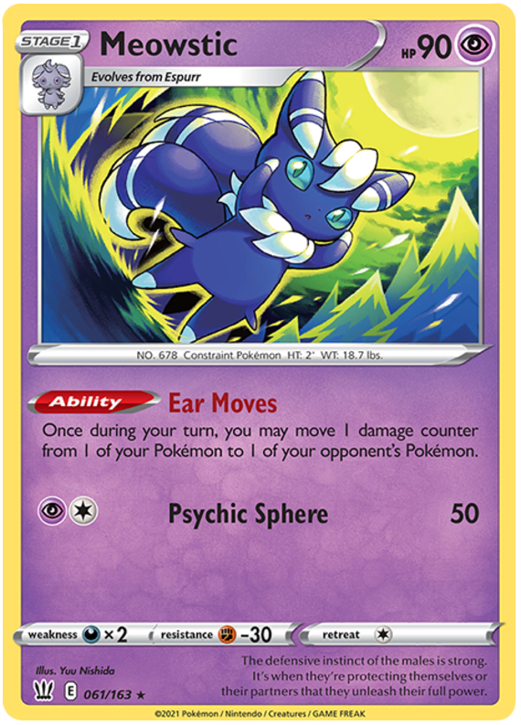 Meowstic - 061/163 - Holo Rare - Battle Styles