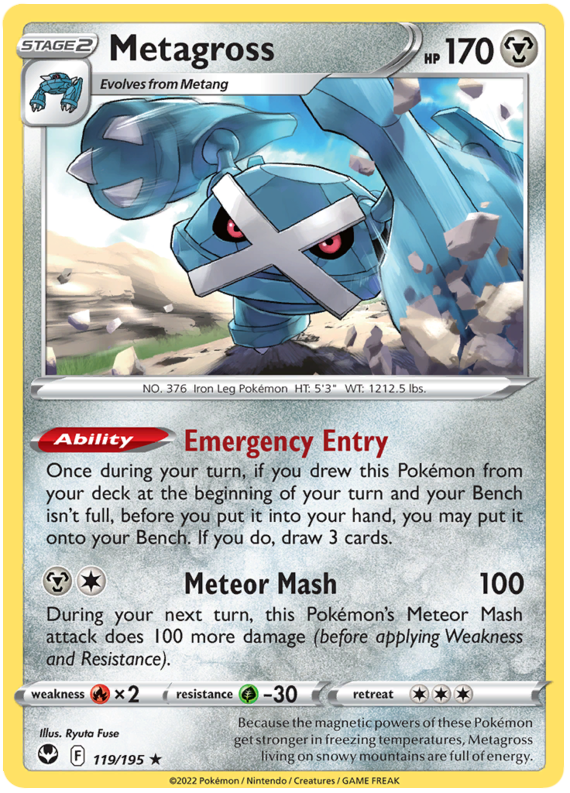 Metagross - 119/195 - Holo Rare - Silver Tempest