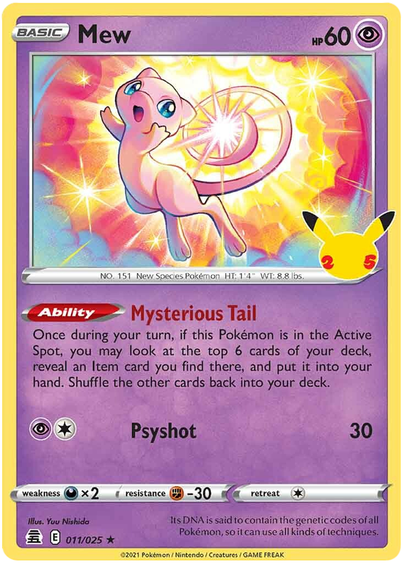 Mew - 011/025 - Holo Rare - Celebrations