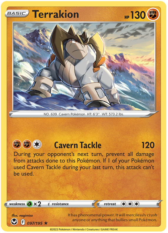 Terrakion - 097/195 - Holo Rare - Silver Tempest