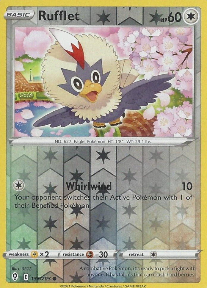 Rufflet - 136/203 - Common Reverse Holo - Evolving Skies