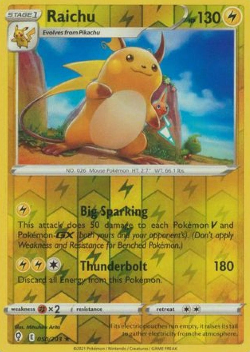 Raichu - 050/203 - Rare Reverse Holo - Evolving Skies