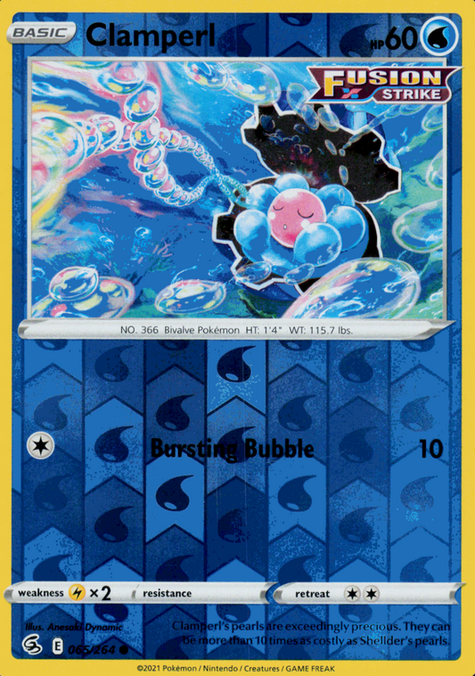 Clamperl - 065/264 - Common Reverse Holo - Fusion Strike