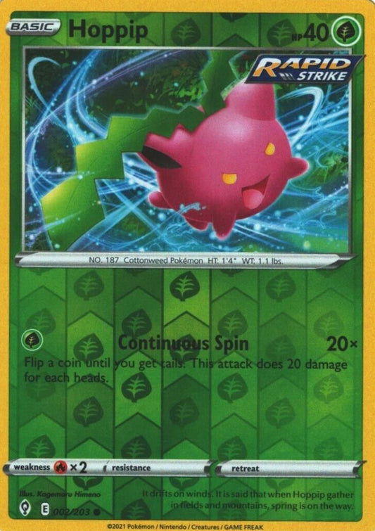 Hoppip - 002/203 - Common Reverse Holo - Evolving Skies