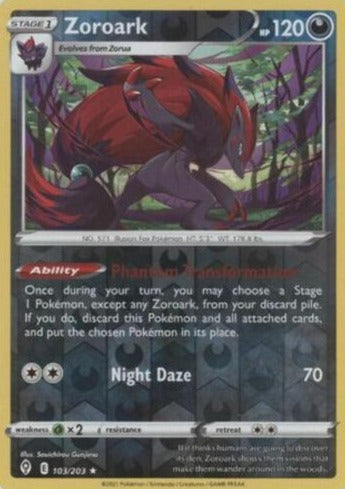 Zoroark - 103/203 - Rare Reverse Holo - Evolving Skies